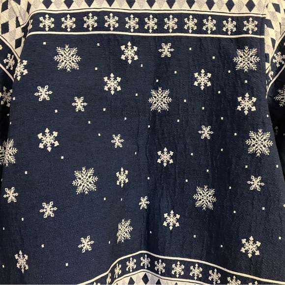 Fashion Bug Navy and White Snowflake Cardigan/Blazer Women’s Size 18/20 - Picture 7 of 7